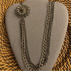 Sunflower Layered Chain Necklace